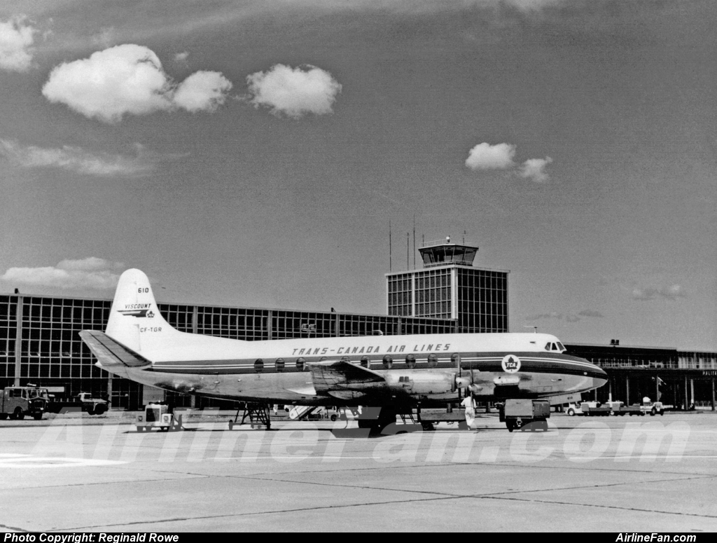 TCA Vickers Viscount CF-TGR at Halifax July 1958.